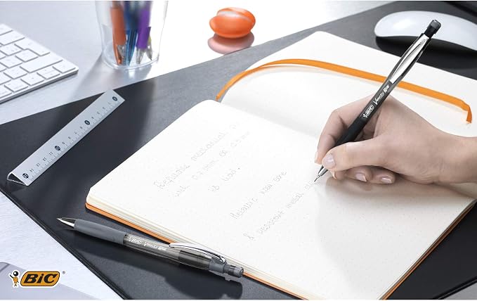 BIC Velocity Pro Refillable Mechanical Pencils - Black - Box of 12 (3 HB) Lead Pencils 0.7 mm with Eraser