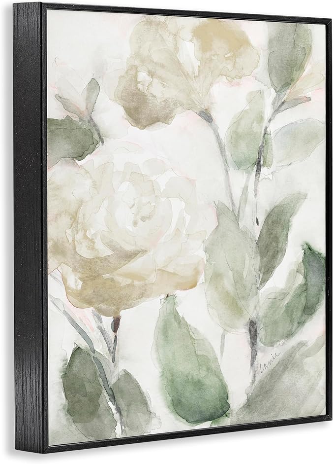 Stupell Industries 'Charming Abstract Florals', Framed Giclee Art, Black, 11 x 14 Inches, Easy to Hang and Sturdy, Made in USA, by Lanie Loreth