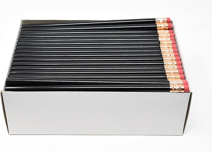 Pencil Guy Blank Round Pencils, Black, 1000 to a box