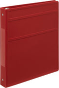 Carstens 1-Inch Heavy Duty 3-Ring Binder - Side Opening,Brick Red, Durable Plastic, Precision No-Gap Rings, Waterproof Cover, No Pockets, Holds 125 US Letter Sheets, BPA-Free, Made in USA (8718-3R)