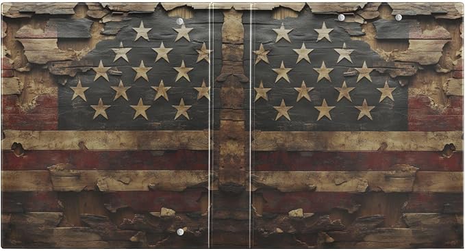 Vintage American Flag 3 Ring Binder 1.5 Inch Binder with Clipboard PVC Pockets Fits 8.5 x 11 Inch Paper Holds 200 Sheets for School and Office Supplies