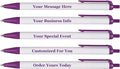 RevMark Personalized Ballpoint Pen, Custom Printed Name, Business or Event Information, Timeless Advertising, USA Made Pens, Promotional Marketing, Smooth Black Ink, Bulk Pack (Purple,1000 Ct)