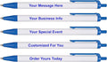 RevMark Personalized Ballpoint Pen, Custom Printed Name, Business or Event Information, Timeless Advertising, USA Made Pens, Promotional Marketing, Smooth Black Ink, Bulk Pack (Blue,1000 Ct.)