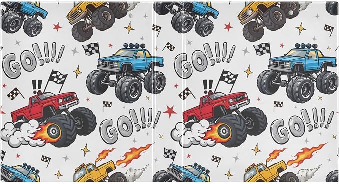 3 Ring Binder Truck Racing Car Flag Truck 1.5" Round Ring Binders View Binder with 200 Sheet for Kids School Supplies Women Men Office, 1 Pack