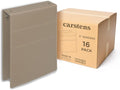 Carstens 2-Inch Heavy Duty 3-Ring Binder - Top Opening, Sand, Durable Plastic, No-Gap Rings, Waterproof Cover, No Pockets, Holds 300 US Letter Sheets, BPA-Free, Made in USA (5875-3R), Case of 16