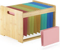 Wisue Essentials Bamboo Hanging File Organizer, Wood File Folder, Nature