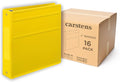 Carstens 2-Inch Heavy Duty 3-Ring Binder - Side Opening, Yellow, Durable Plastic, No-Gap Rings, Waterproof Covers, No Pockets, Holds 300 Letter-Sized Sheets, BPA-Free, Made in USA (2842-3R) Case of 16