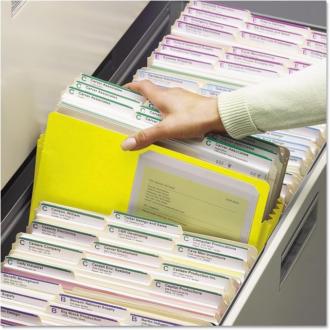 Smead File Pocket, Straight-Cut Tab, 1-3/4" Expansion, Letter Size, Yellow, 25 per Box (73223)