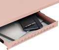 Desktronic Under Desk Drawer — Hidden Under-Desk Storage Organizer, Easy Install, Large Capacity Metal Sliding Drawer for Home Office, Standing Desk & Workstation (Pink)