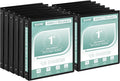 SUIN1-Inch 3-Ring-Binder, Customizable Clear View Cover, for US Letter Size 8-1/2 x 11'', Perfect for Office/School (Black - 12 Packs)