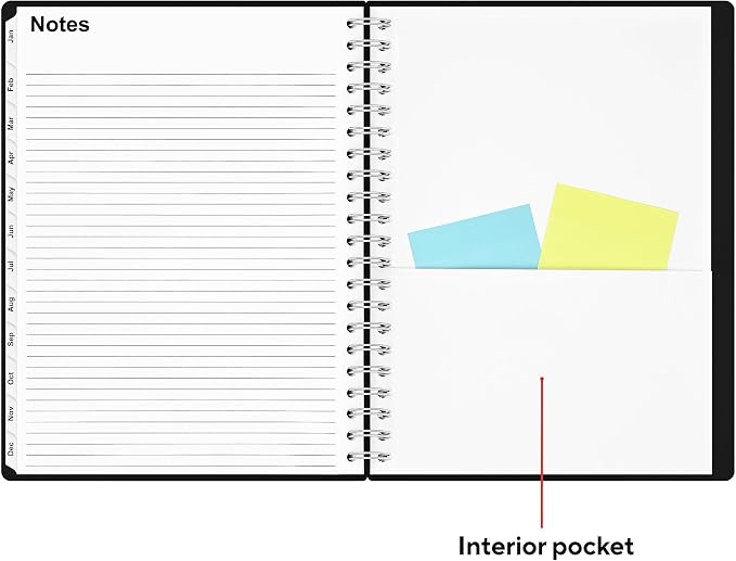 Staples 2027 Daily Appointment Book, 8x11 Inch, Black, ST21487-27