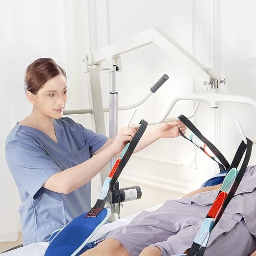 VEVOR Full Body Patient Lift Sling & Commode Opening, Patient Lift Medical Sling for Safe Bathing, Toileting, Polyester Patient Aid Commode Sling for Elderly, Disabled, Bedridden, 600LBS (Large Size)