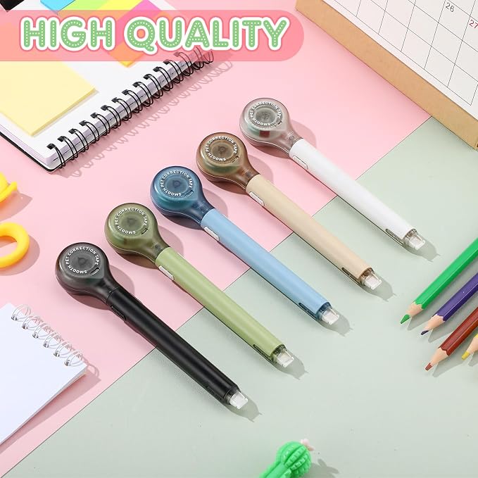 Gersoniel 25 Pack Correction Tape Pen for School Office,Natural Color