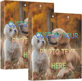 Custom Photo Text 3 Ring Binders 1.5 Inch Personalized Pictrue Three Ring Binders Versatile Binder for Work School Office Supply 2 Pack