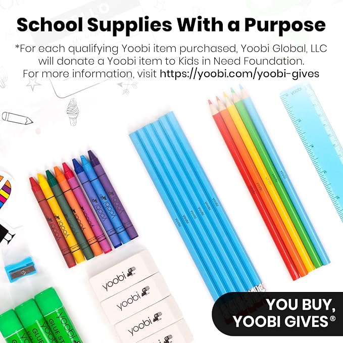 Yoobi 1 Inch Marble Gray 3-Ring Binders, PVC-Free, 220 Sheets, 4-Pack | 8-Tab Design, Sturdy Poly Construction, Blank Sticky Labels Included, 4-Pack
