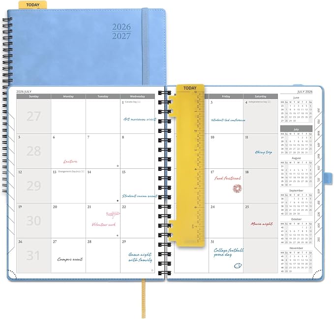 POPRUN 2026-2027 Monthly Planner, Large 8.5" x 10.5", 18 Month Calendar