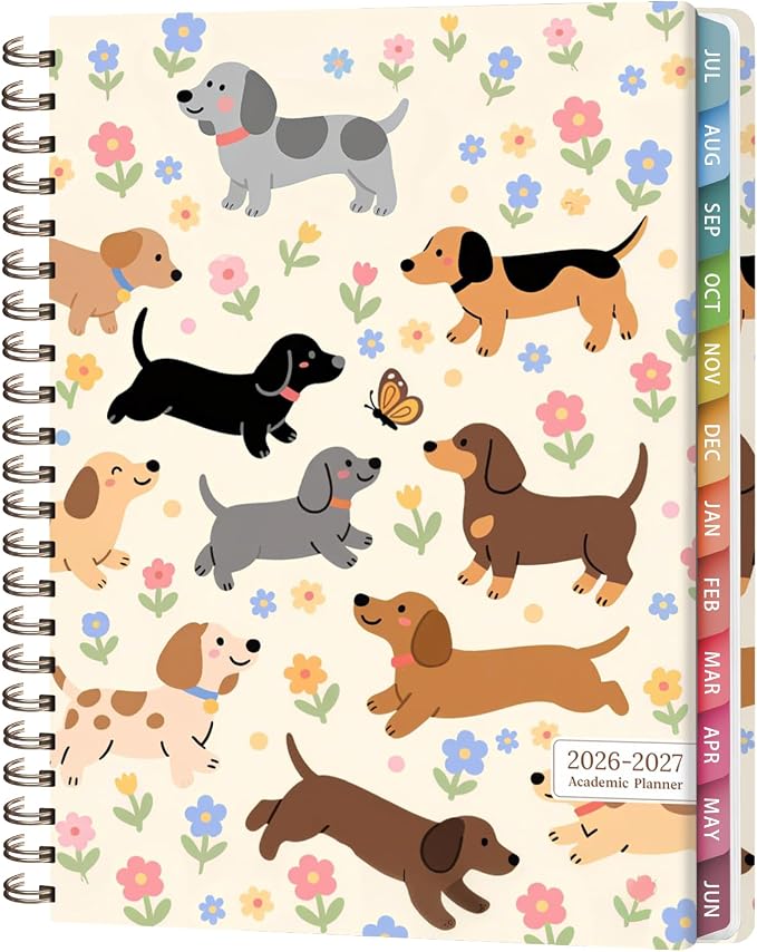 Planner 2026-2027, Weekly and Monthly Academic Year Calendar Planner, July 2026 - June 2027, Daily Agenda Book for Office School Supplies, Letter Size(8.5'' x 11'')