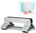 Aluminum Vertical Laptop Stand Dock Holder, Adjustable Slot Width 12-42mm, Space-Saving Upright Storage for MacBook and Laptops