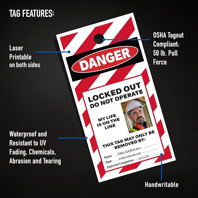 Avery UltraDuty Printable Plastic Hang Tags, 5.5" x 2.83", White Blank Tags, 50lb Pull-Strength, 60ct (62400)