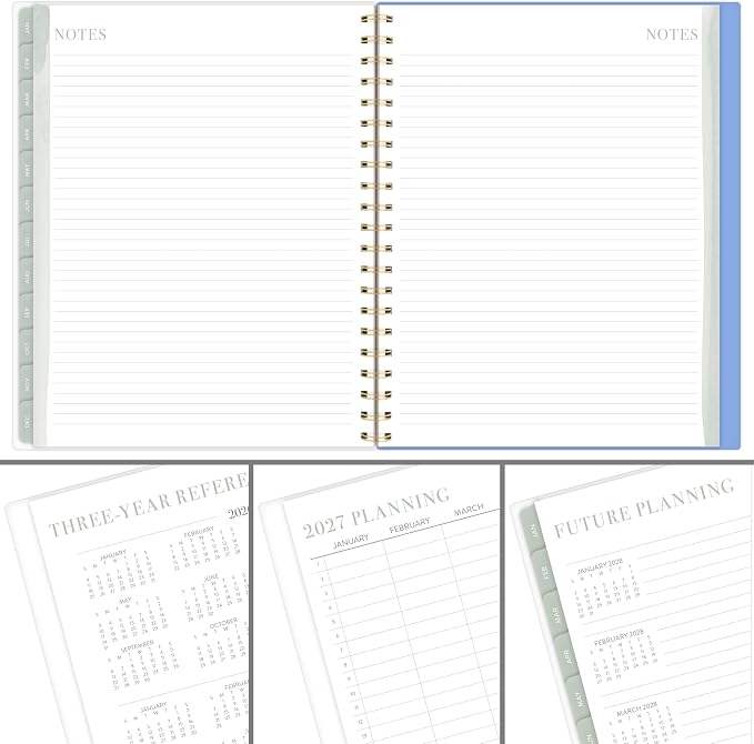 Mead Cambridge 2027 Planner, Weekly & Monthly, 8.5" x 11", Leah Bisch, Floral Rain (LB56-905-27)