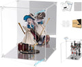 Clear Acrylic Display Case with Mirrored Back and Base, UV Protected Acrylic Box with Magnetic Door, Dustproof Display Box Showcase for Collectibles, Figures, Models, Toys (10x10x12inch)