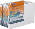 QuickFit Landscape 3 Ring Binder, Heavy-Duty Round-Ring Binder, 8 1/2" x 11" x 1", Pack of 4, White