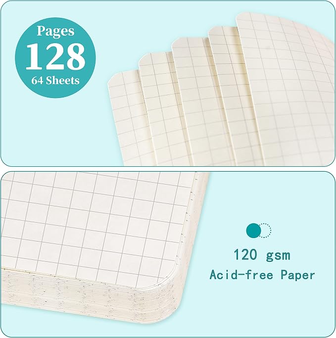 Graph Grid Paper Notebook/Journal - Classic Journal/Notebook, 5.3" x 8.26"