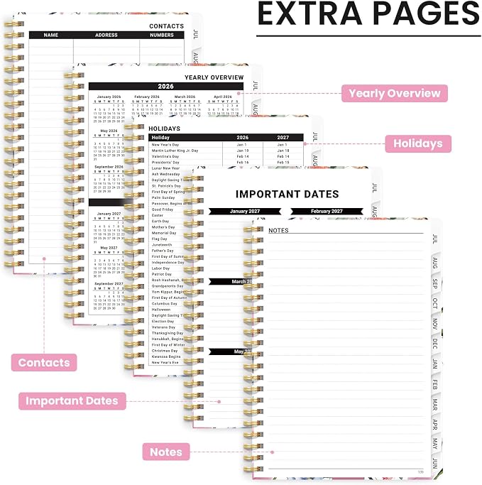 ZOTIA Planner 2026-2027 Weekly & Monthly Calendar Planner Jul 2026-Jun 2027