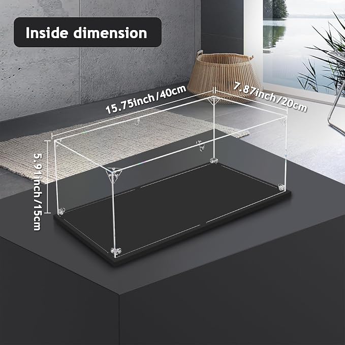 3MM Acrylic Display Case for Car Model Display Boxes(15.75x7.87x5.91inch) | dofopo 1:14 Scale Diecast Car Model Car Thickened Clear Acrylic Display Box for Lego 42123 / 42154 (1:14 )