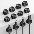 12Pack Cord Organizer Spring Clips, Office Desk Accessories - Lamicall Desk Cable Management Clips, Dorm Room Bedroom Essentials, Phone Charger Cord Holder, Wire Organizer Keeper for Nightstand
