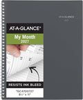 AT-A-GLANCE 2027 Planner, Monthly, 8.5" x 11", Tabbed, DayMinder, Gray (GC4700727)