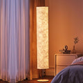 LONRISWAY 58" Modern Floor Lamp with Tyvek Fabric Shade 3000K Warm White LED Slim Standing Light,Column Cylinder Paper Lantern Floor lamp for Living Room, Bedroom, Game Room