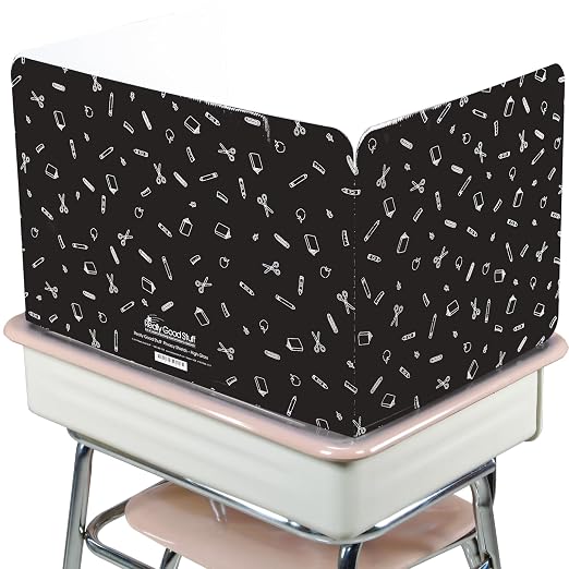 Really Good Stuff Large Privacy Shields, Set of 12, Black Glossy