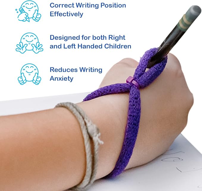 The Original OT Invented & Patented HandiWriter, Hand Made in the USA, Handwriting Aid for a Proper Tripod Grip, Finger Position & Better Penmanship. Great for All Kids Kindergarten Age & Up (4 Pack)