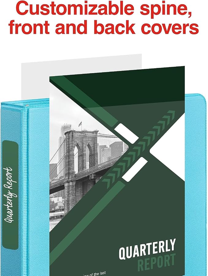 Staples Mini View Binder, 1-Inch 3-Ring, Compact Size, Holds Up to 175 Sheets, Teal, for Notes, School & Projects