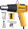 Wagner Spraytech HT1000 Kit Dual-Temperature Heat Gun with 3 Nozzles | Two heat settings and three nozzles support paint softening, shrink wrap, plastic bending and bolt removal.