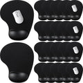 24 Pcs Ergonomic Mouse Pad with Wrist Support Office Mousepad Gaming Black Mouse Mat Wrist Pad Desk Accessories Workspace Organizers Non Slip Silicone Base for Home Office Computer Laptop Travel