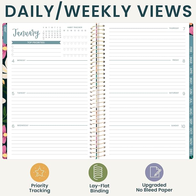 bloom daily planners 2027 Planner (January - December 2027) - Weekly & Monthly Softcover Planner for Women - Calendar Year Inspirational Agenda Book with Stickers - 5.5" x 8.25" - Blooming Wildly