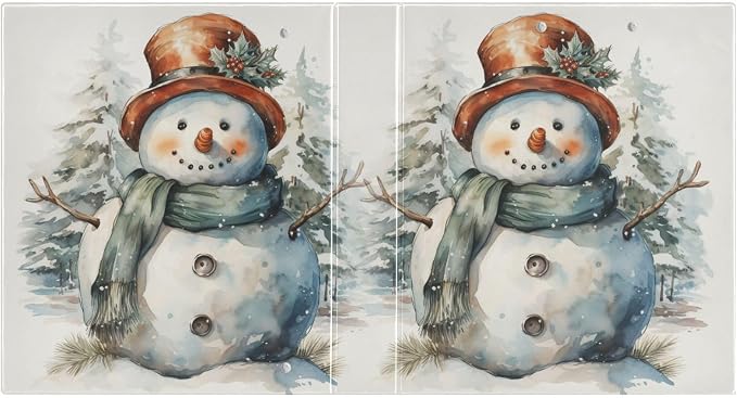 3 Ring Binder Snowman Retro Snowflakes 1.5 inch Binders Three Ring Binders with Clipboard Fit 8.5'' x 11'' Paper 3 Interior PVC Clear Pockets for Office Supplies