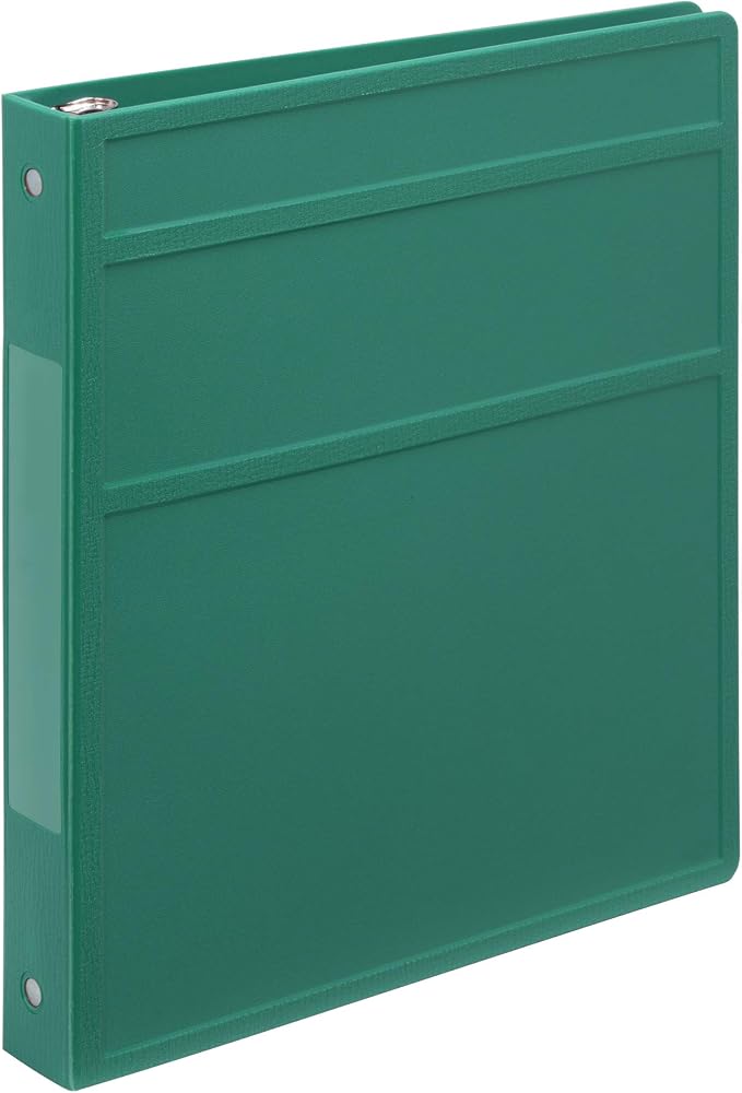 Carstens 1-Inch Heavy Duty 3-Ring Binder - Side Opening, Teal, Durable Plastic, Precision No-Gap Rings, Waterproof Cover, No Pockets, Holds 125 US Letter Sheets, BPA-Free, Made in USA (8711-3R)