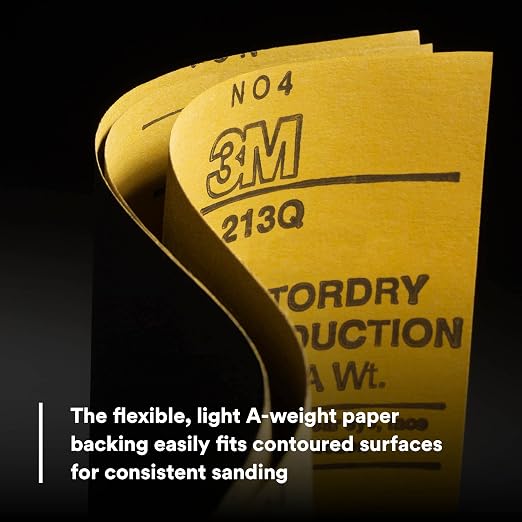 3M Wetordry Abrasive Sheet, 02034, 1000+ Grade, 9 in x 11 in | 50 Sheets, Fast Cutting, Auto Body Sanding, Paint Finishing