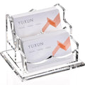 YUXUN Acrylic Business Card Holder for Desk-2 Tier 2 Slots, 3.5"×2" Multiple Business Card Holder Organizer for Women Men, 100+ Business Cards for Office Exhibition Home