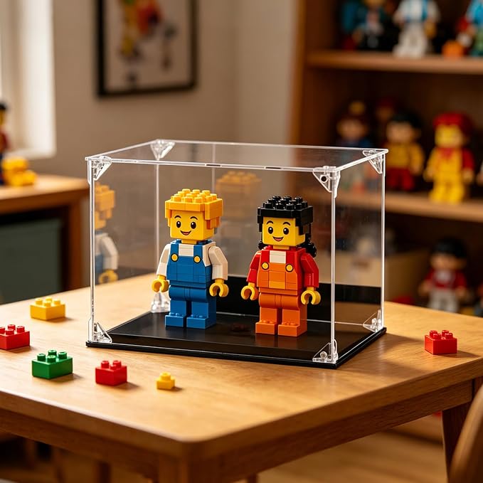 Display Case for Collectibles Assemble Clear Acrylic Box Alternative Glass Case for Display Action Figures Home Storage Organizing Toys (Internal dim 11.5X7.5X7 inch)