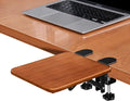 Ergonomic Wood Desk Extender Tray, Foldable Elbow Wrist Rest Shelf | 8.2"x7.6" Clamp On, 90° Adjustable, Space Saving Table Mount Arm Support for Office Home Working,Fits Up To 1.77in Thick Desk