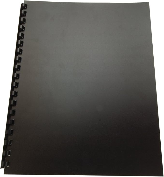 GBC Poly Binding Cover, 11"x8-1/2", 100% Recycled, Black, (25818) (Pack of 100)