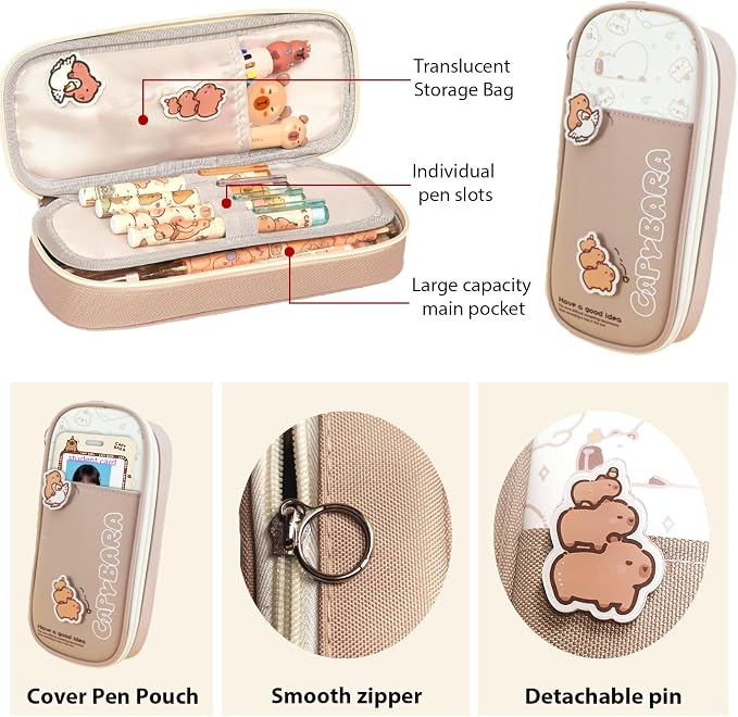 Cute Capybara Stationery Set, Kawaii School Supplies Gift for Students