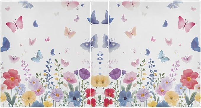 3 Ring Binder Butterfly Blossom Spring Flowers 1.5" Round Ring Binders View Binder with 200 Sheet for Kids School Supplies Women Men Office, 1 Pack