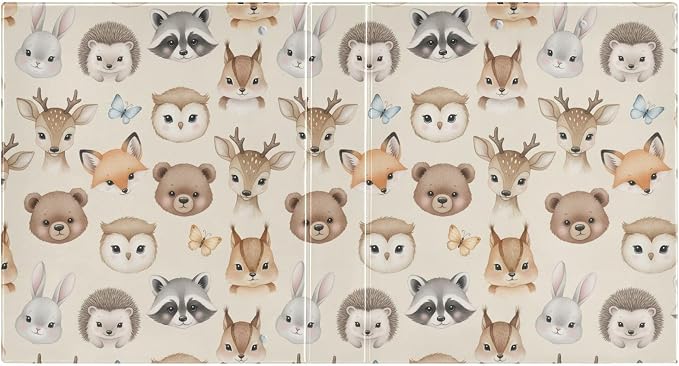 Cute Animal Baby Printed 3-Ring Binder for School Office, 1.5 Inch Round Ring Binder for Home Recipe Budget Aesthetic Binder with Pocket Metal Non-Slip Clip Holds 200 Sheets of Paper
