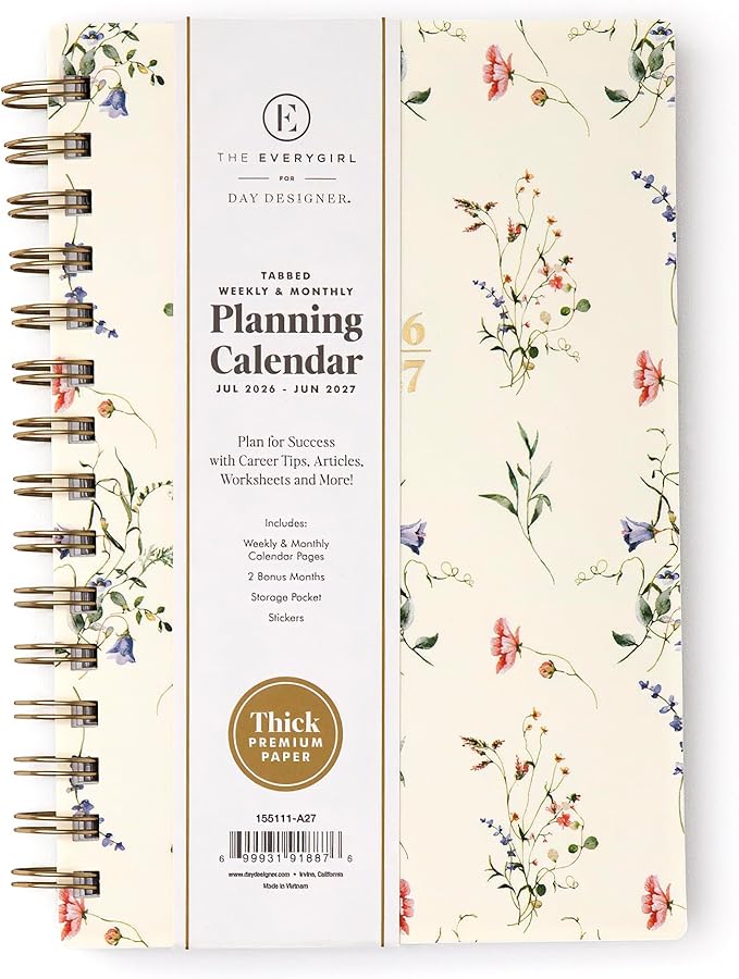 Blue Sky 2026-2027 Weekly & Monthly Academic Planner, 5"x8", Marisa
