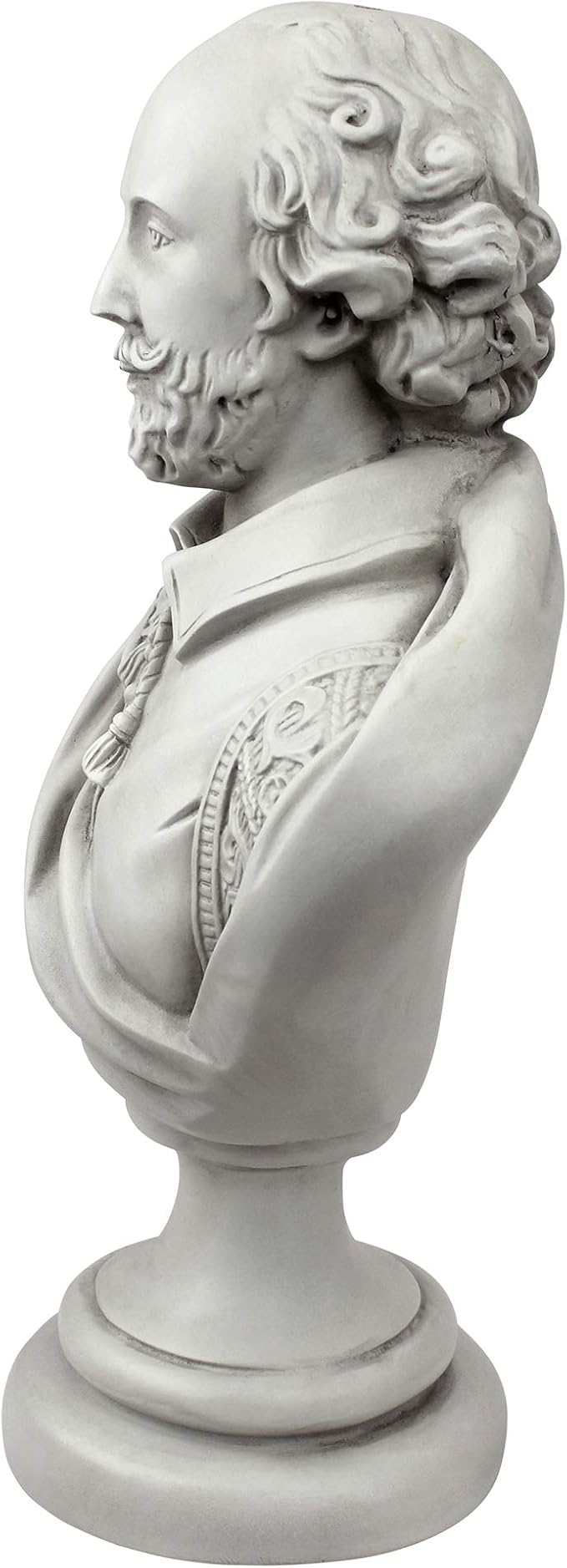 Design Toscano AH22672 William Shakespeare Bust Statue, Desktop, 12 Inch, Polyresin, Antique Stone,